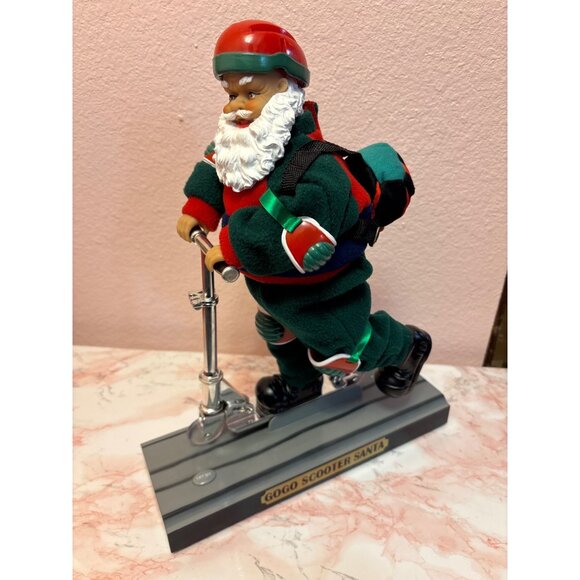 Trim A Home Scooter Santa Animated Christmas Decoration vintage 90s - Picture 1 of 6